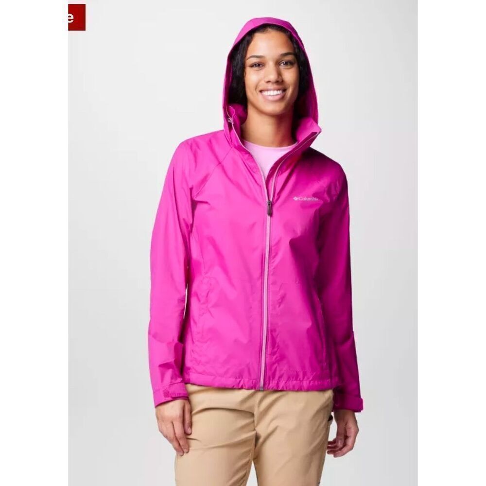 COLUMBIA Plus SIZE Purple Packable Hooded Jacket